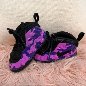 Nike Air Little Posite Pro Purple Kid's Camo “Hyper Violet”